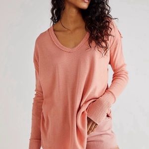 We The Free Colby Long Sleeve Tee in Lipgloss NWT
